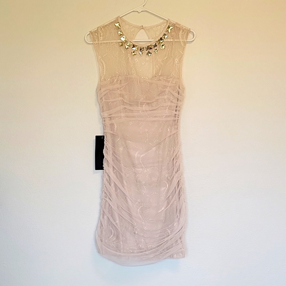 Vintage Bebe Simone Rhinestone Dress